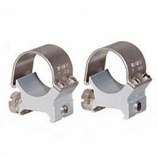 Weaver 1" Scope Rings Detachable Top Weaver Mount Aluminum High Silver