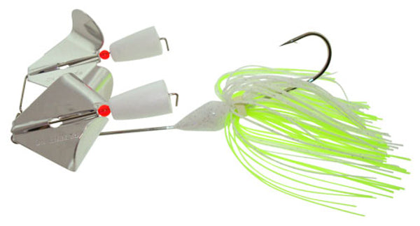 Accent Double Buzz Bait Chartreuse White