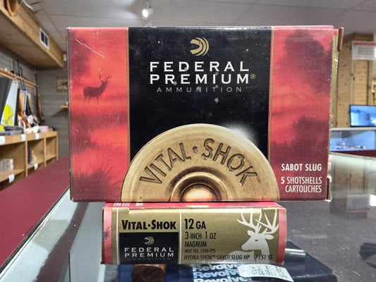 FEDERAL PREMIUM VITAL-SHOK 12GA 1oz HYDRA-SHOK SABBOT SLUG 3in MAGNUM