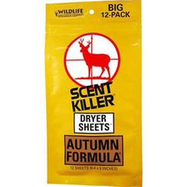 Wildlife Research Scent Killer Autumn Formula Dryer Sheets 12 Pack 580