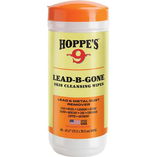 Hoppe's Lead-B-Gone Skin Cleansing Wipes with Moisturizer 40 Wipe Can