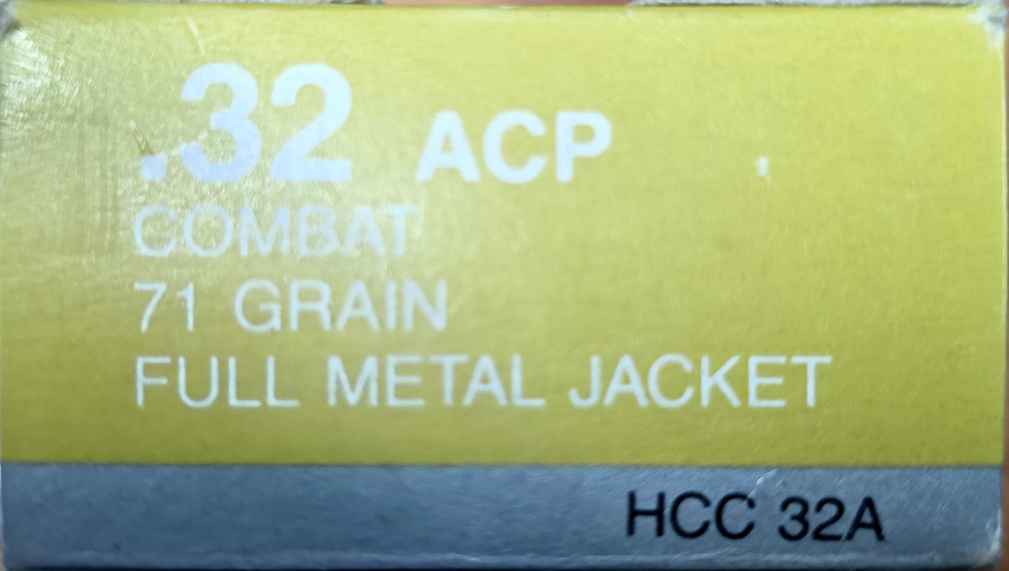 Hansen Cartridge Company Combat 32 ACP 50RDS