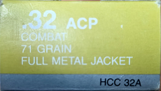 Hansen Cartridge Company Combat 32 ACP 50RDS