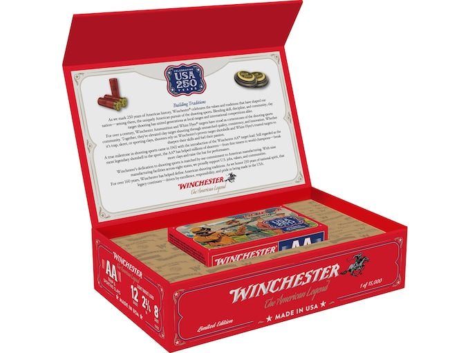 WINCHESTER AA 12GA 2-3/4 1145FPS 1-1/8 #8 250TH ANNIVERSARY 10RD