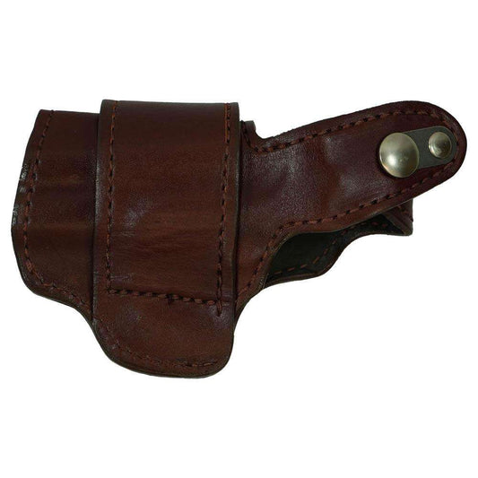 Leather Driving Holster 3in brl/trigger guard Brown w/ Henna Stitching RH