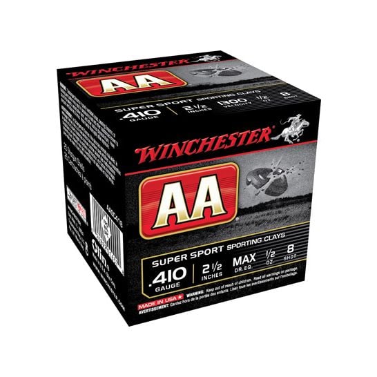Winchester Ammunition AA Super Sport 2.5" 410 Gauge Ammo 8, 25/box