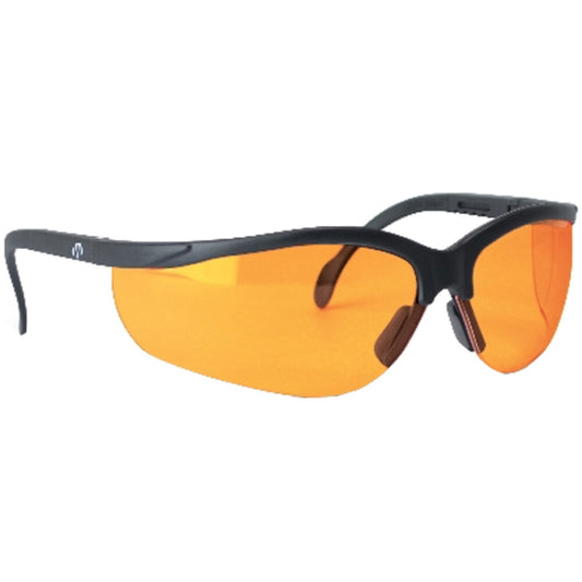 Walker Game Ear Shooting Glasses ANSI 287.1 Amber Lenses Black Frame