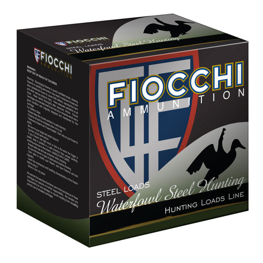 Fiocchi Waterfowl Hunting 12 Gauge Ammunition 25 Rounds 3" #1 Steel 1-1/8oz