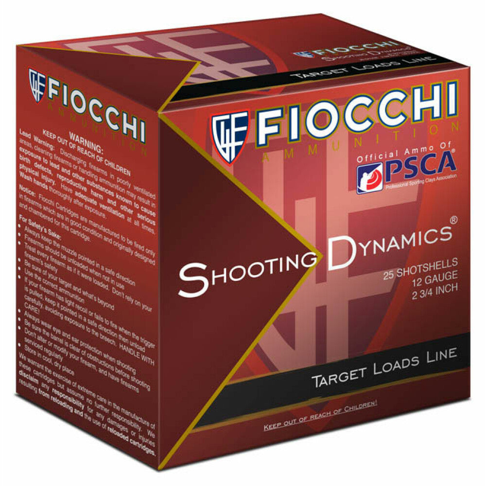 Fiocchi Shooting Dynamics Light Dynamic 12 Gauge Ammunition 2-3/4" #8 1-1/8oz Lead Shot 1165fps