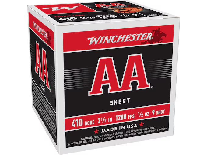 Winchester Ammunition AA 2.5" 410 Gauge Ammo 9, 25/box