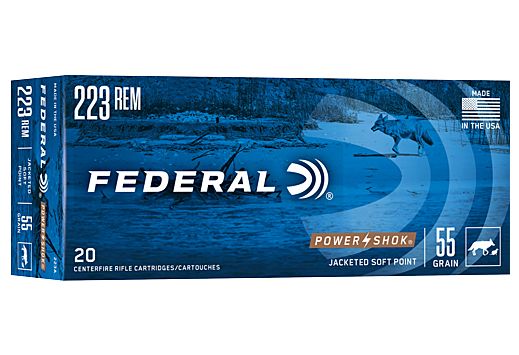 FEDERAL POWER-SHOK 223 REM 55GR SP 20RD