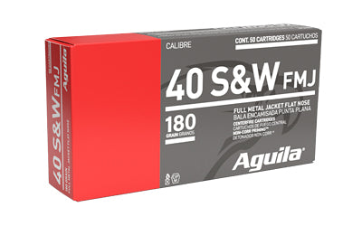 Aguila 40 S&W Caliber Ammunition 50 Rounds FMJFN 180 Grain