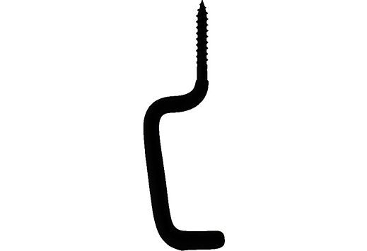 MUDDY SCREW IN ACCESSORY HOOK RUBBER COATED STEEL HOOK