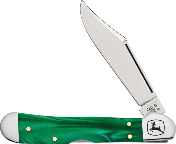 Case XX™ John Deere Green Pearl Kirinite Mini Copperlock Stainless Pocket Knife 15774