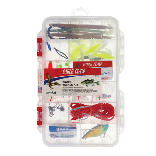 Eagle Claw Bass Fishing EA Tackle Kit 64 pcs TK-BASS1