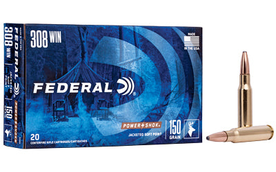 Federal PowerShok 308WIN 150 Grain Soft Point 20 Round Box