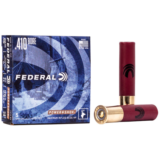 Federal | PowerShok | .25oz Rifled Slug Max Dram | 2.5" | .410ga