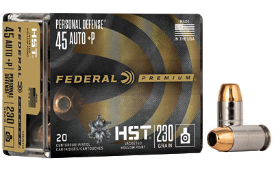 Federal Premium HST 45ACP+P 230 Grain Jacketed Hollow Point 20 Round Box