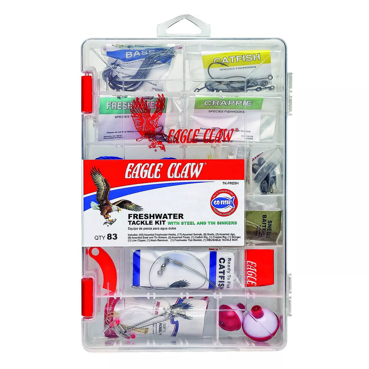 Eagle Claw Freshwater Tackle Kit, 83 Piece