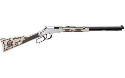 Henry Repeating Arms, American Eagle, Lever Action, 22 LR, 20" Octagon Barrel, Nickel Plated Receiver, Ivory Color Stock, and Forearm, Adjustable Sights, 16Rd