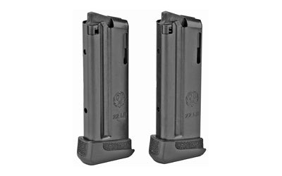 Ruger, Magazine 22LR 10 Rounds Fits Ruger LCP II with Extended Floorplate 2 Pack Steel Blued Finish