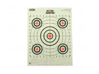 Champion Traps & Targets, Orange Bullseye Scorekeeper Target, 100 Yard Rifle Sight-In, 12 Pack
