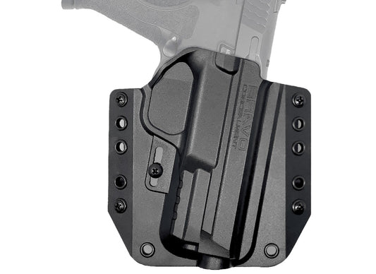 Bravo Concealment, BCA, OWB Concealment Holster, 1.5" Belt Loops, Fits S&W M&P 9/40 Full Size, Right Hand, Black, Polymer