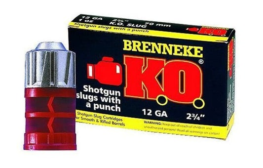 Brenneke K.O. 12 Gauge Rifled Slug 2-3/4" 1oz Box of 5