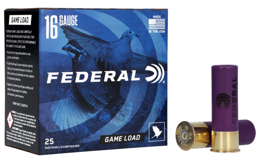 Federal, Game Load, 16 Gauge, 2.75", #6, 2.5 Dram, 1oz, Shotshell