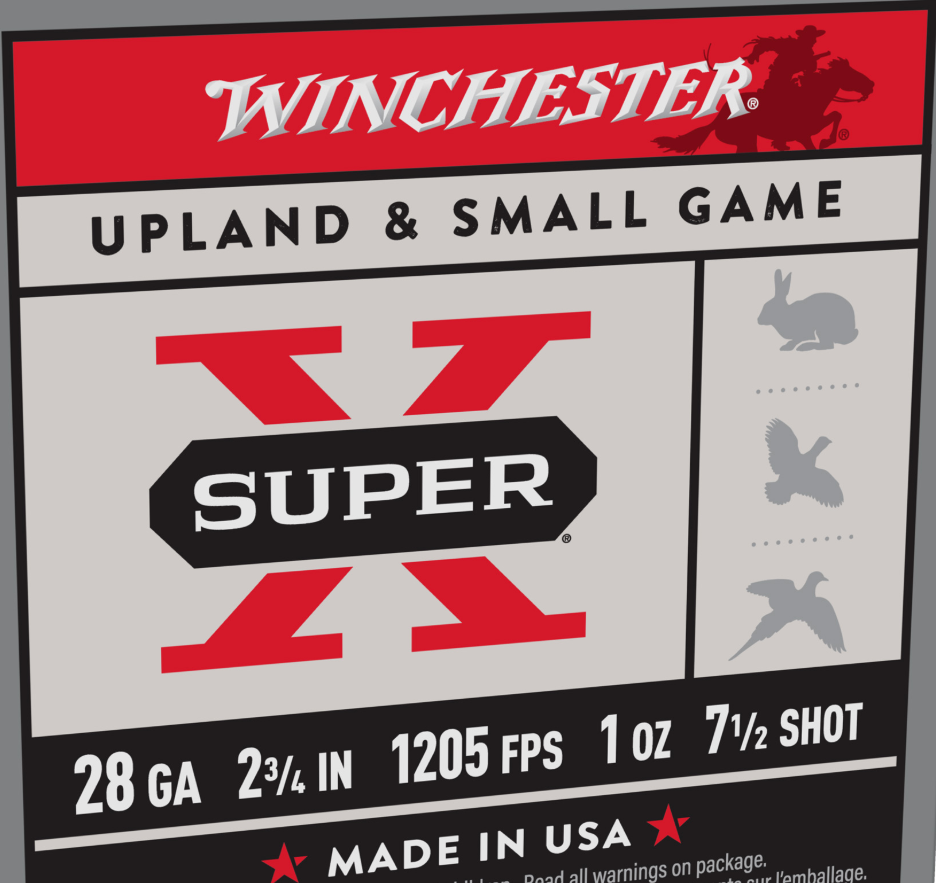 Winchester Ammunition, SUPER-X Upland, Highbrass, 28 Gauge 2.75", #7.5, 1 oz, Shotshell, 25 Round Box