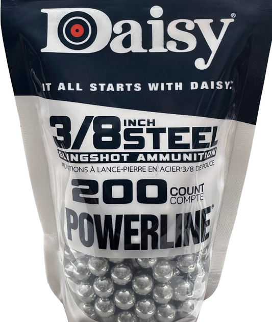 Daisy, Powerline, 3/8" Steel Ball, 200 Count, Slingshot Ammo