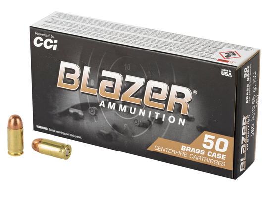 Blazer Ammunition, Blazer Brass, 380ACP, 95 Grain, Full Metal Jacket, 50 Round Box