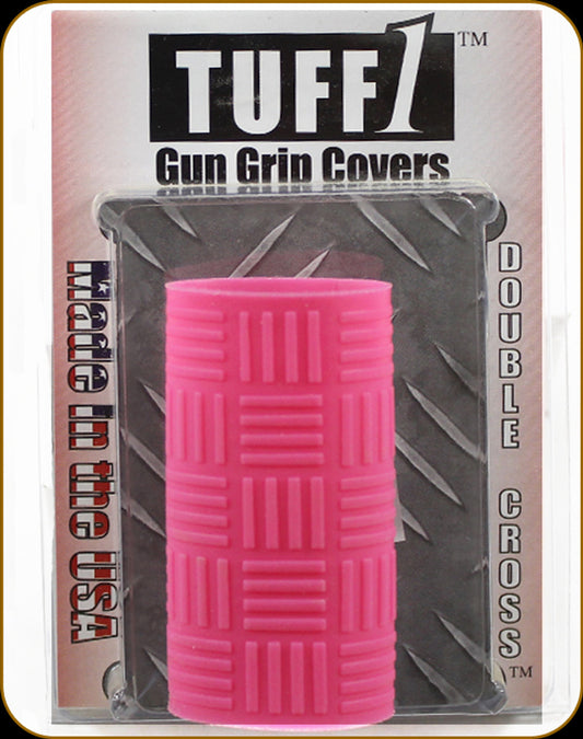 Tuff 1 slip on grip cover - Double Cross Grip - Hot Pink
