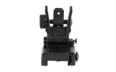UTG Sight Flip-Up Rear Sight Low Profile Fits Picatinny with Dual Aiming Aperture Black Finish
