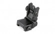 UTG Sight Flip-Up Rear Sight Low Profile Fits Picatinny with Dual Aiming Aperture Black Finish
