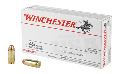 Winchester Ammunition, USA, 45ACP, 230 Grain, Full Metal Jacket, 50 Round Box