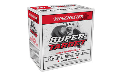 Winchester Ammunition, Super Target, 20 Gauge 2.75", #8, 7/8 oz, 25 Round Box