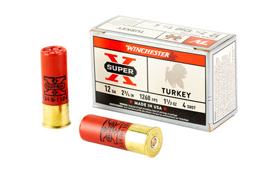 Winchester Ammunition Super-X Turkey 12 Gauge 2.75" #4, 1.5 oz Shotshell 10 100