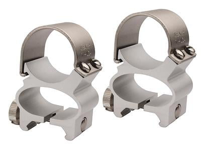 Weaver 1" Detachable See-Thru Rings Aluminum Silver 49522