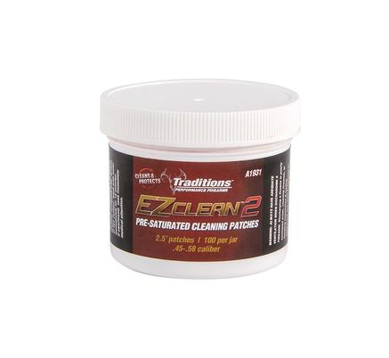 Traditions EZ Clean 2 Pre-Saturated Cleaning Patches - 100/Jar 2.5" Dia.