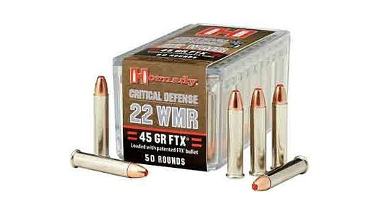 HORNADY CRITICAL DEFENSE 22WMR 45GR FTX 1000FPS 50RD