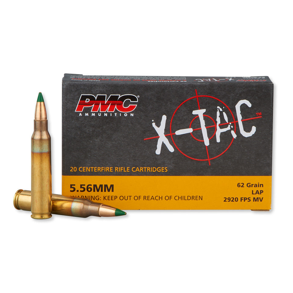 PMC X Tac 5.56 NATO FMJBT LAP 62 gr. 20 rd.