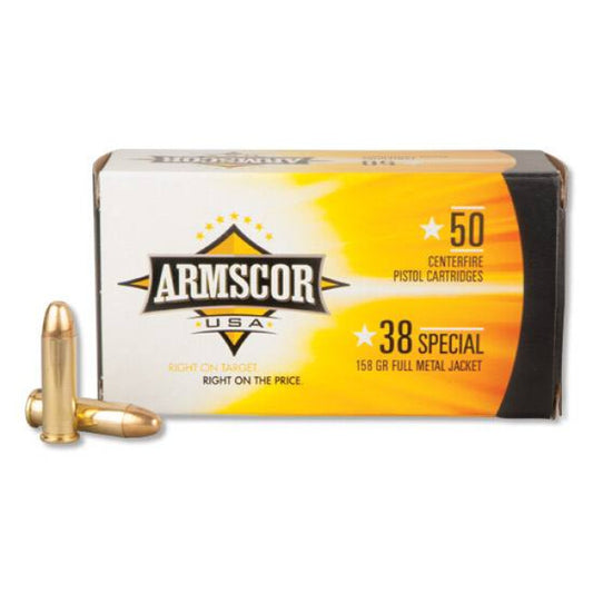 Armscor USA .38 Special Ammunition 50 Rounds FMJ 158 Grains
