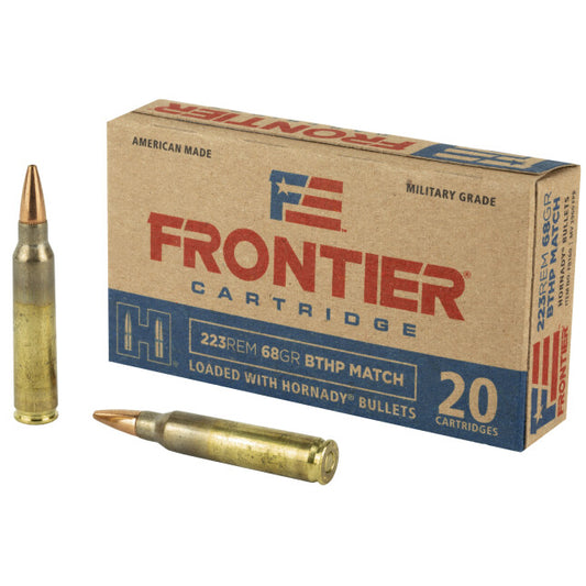 Hornady Frontier .223 Remington Ammunition 20 Rounds BTHP Match 68 Grain