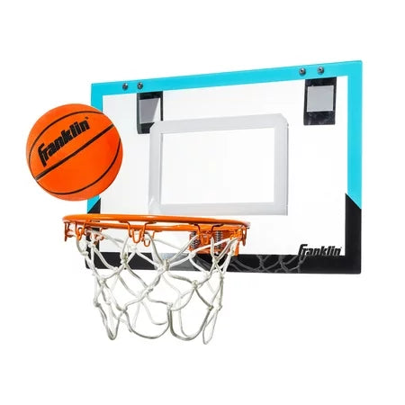 Franklin Sports Over The Door Mini Basketball Hoop - Slam Dunk Approved - Shatter Resistant