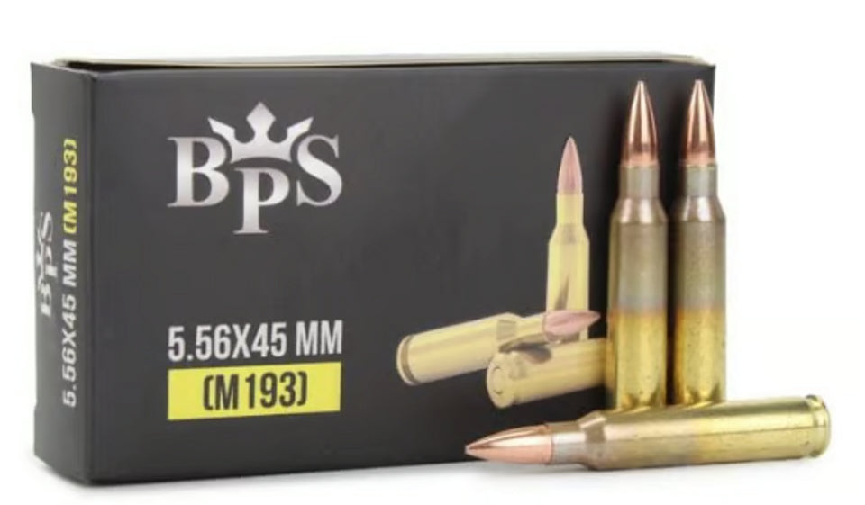 BPS Ammo 5.56 Nato M193 55gr FMJ 3166 FPS 30/Box