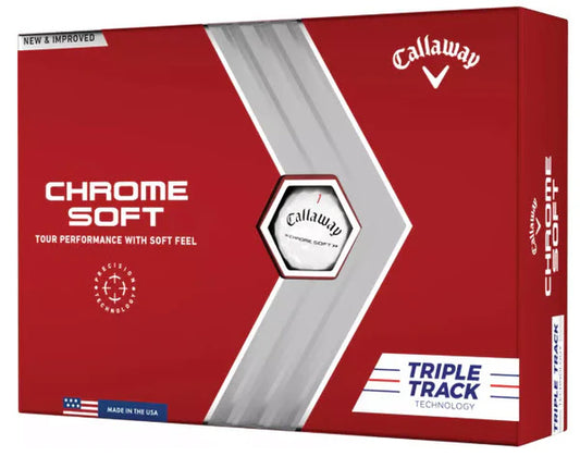 CALLAWAY 2022 CHROME SOFT TRIPLE TRACK GOLF BALLS - DOZEN