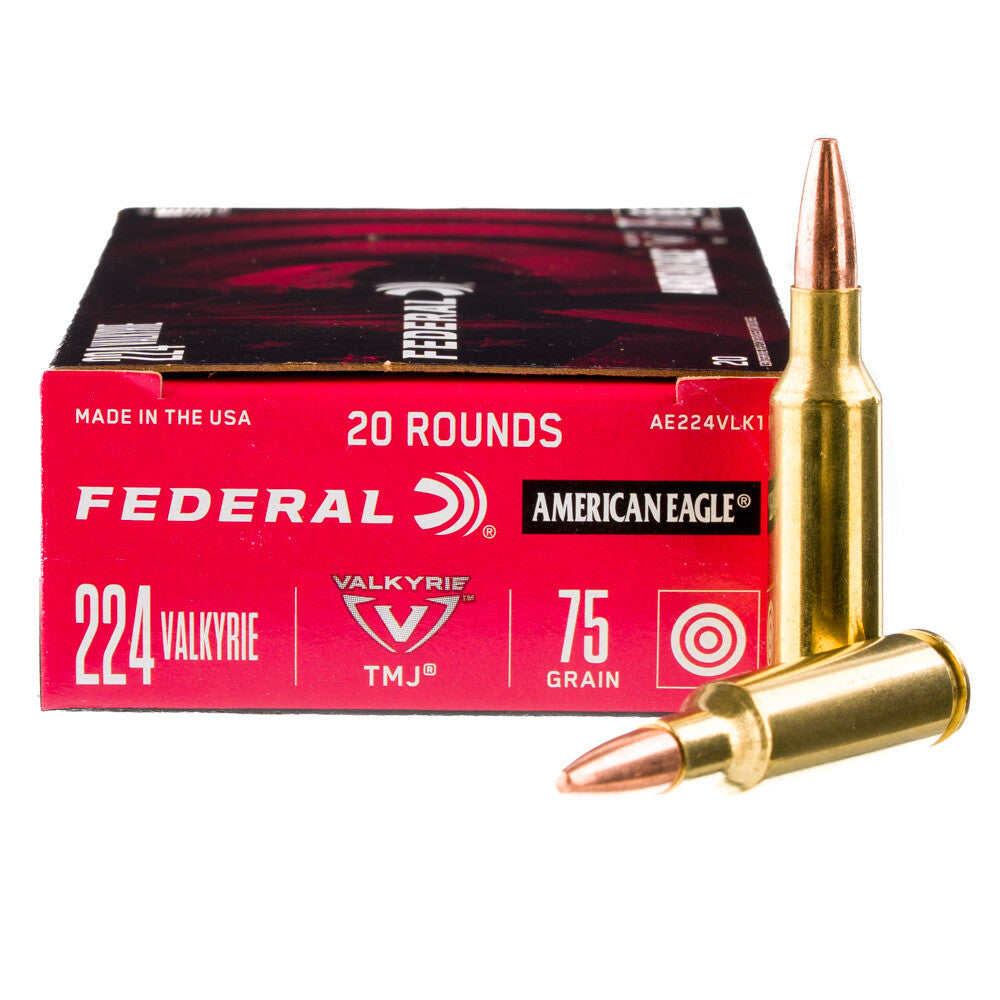 Federal American Eagle .224 Valkyrie Ammunition 20 Rounds TMJ 75 Grain
