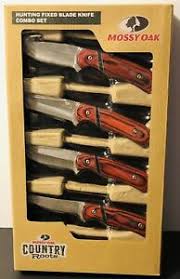 MOSSY OAK COUNTRY ROOTS 8PC COMBO Fixed Hunting KNIFE SET