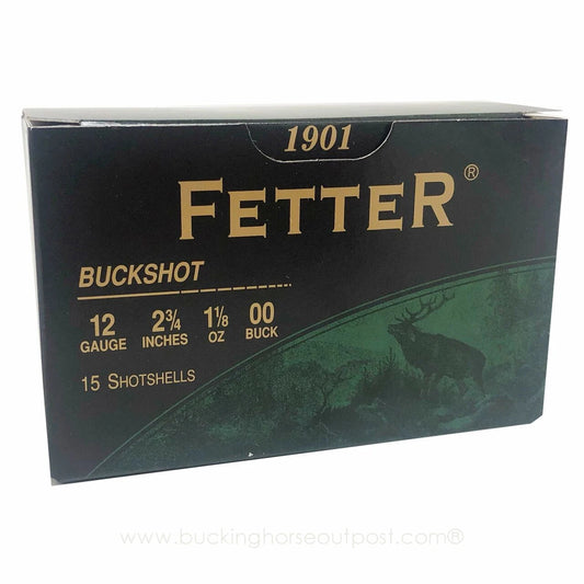 Fetter Buckshot 12 Gauge 2-3/4" 00 Buckshot 9 Pellet 15rds Per Box